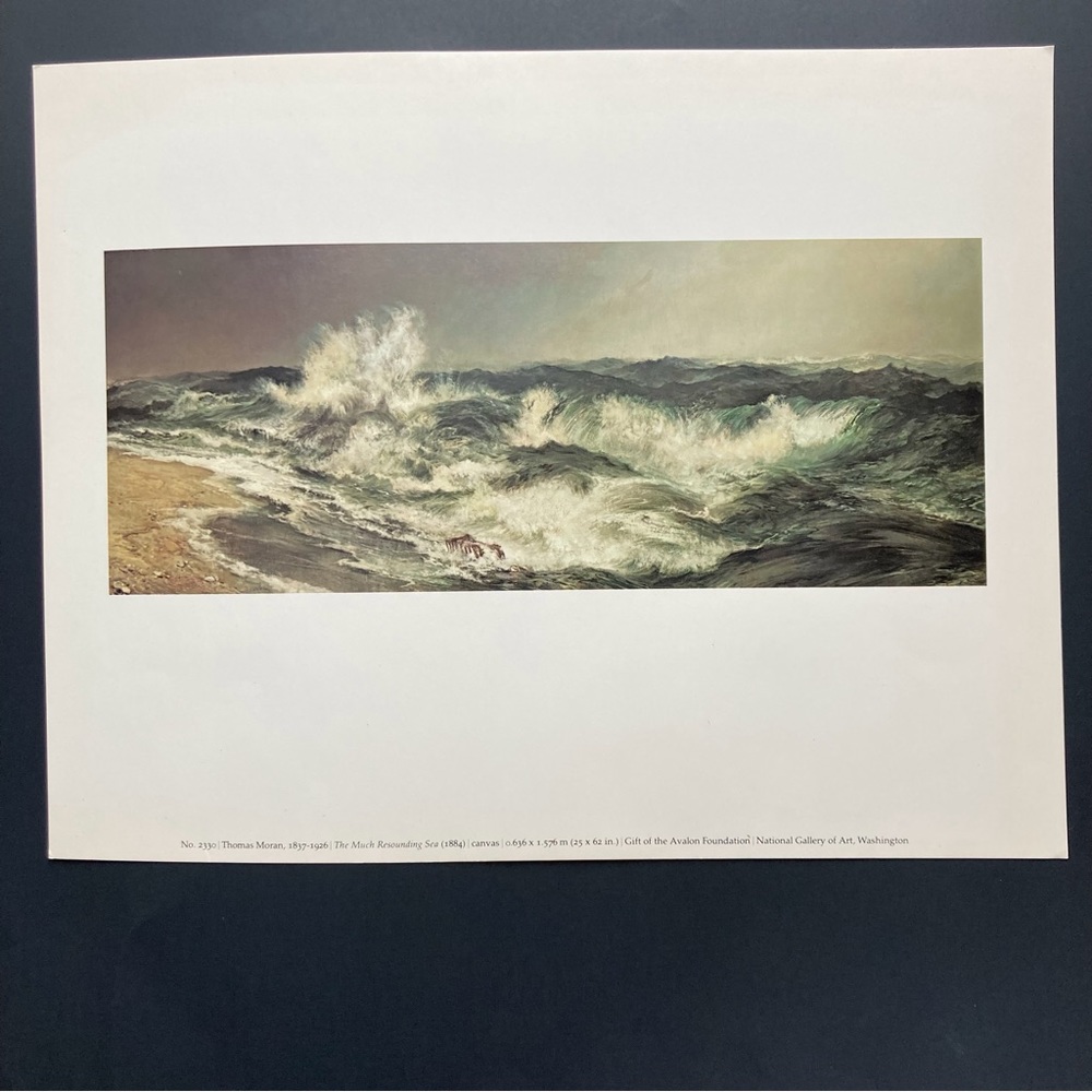 Vintage Moody Ocean Art Print